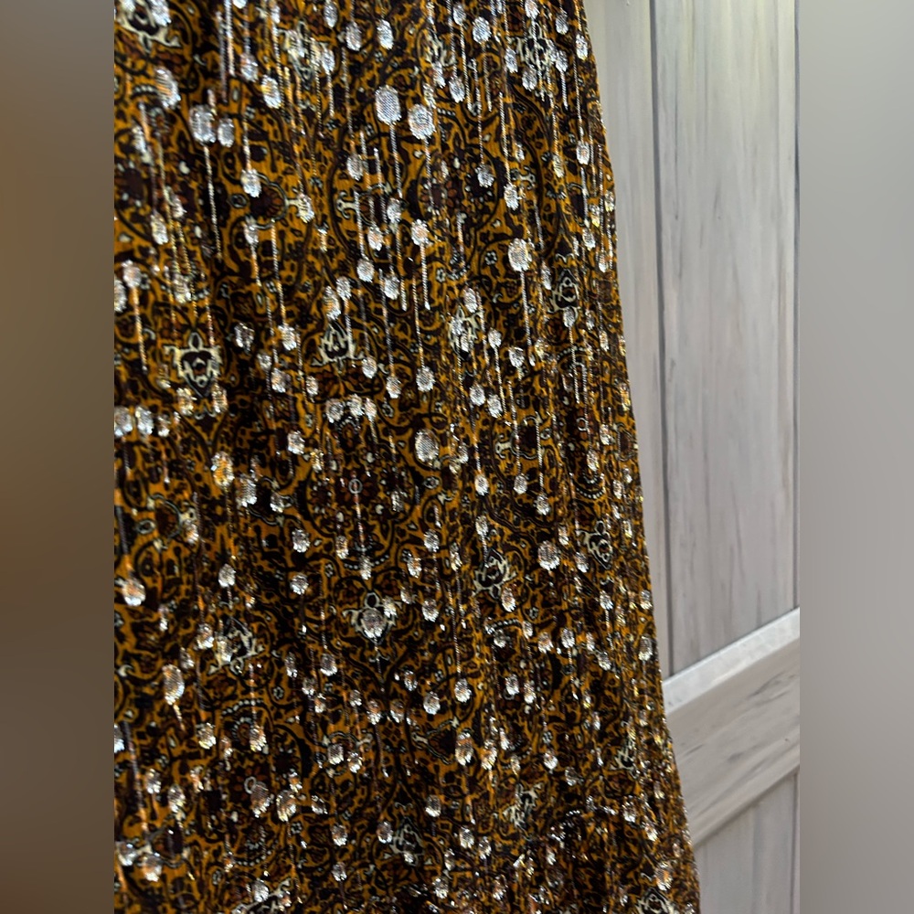 Sezane Metallic Gold and Black Maxi Dress - Picture 10 of 10